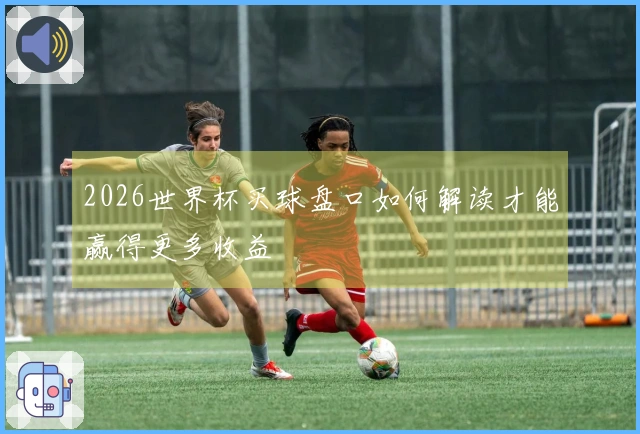2026世界杯买球盘口如何解读才能赢得更多收益